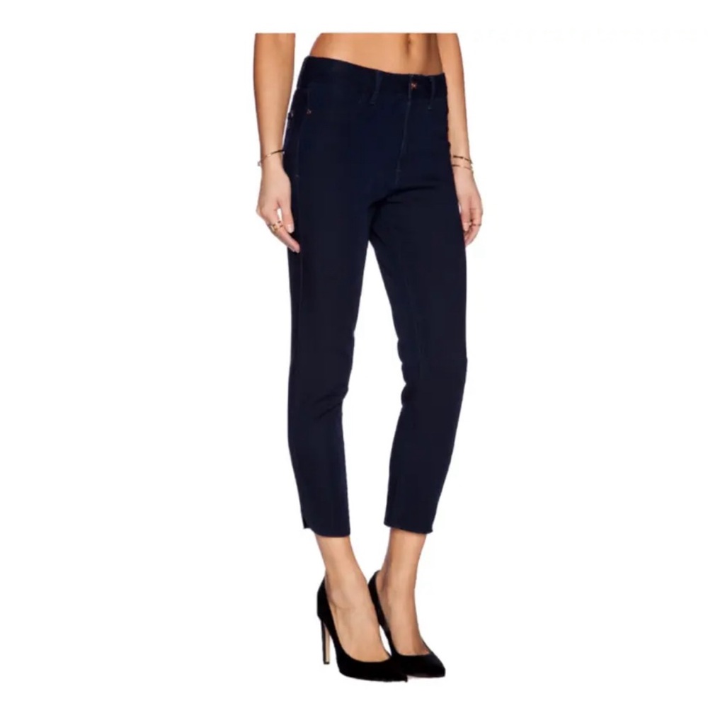 DL1961 Maternity Dark Wash Bardot Cropped Jeans Size 30 Blk  Pro 360 Comfort Euc